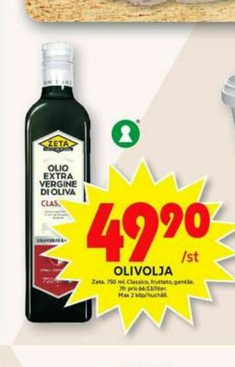 ICA Maxi Zeta Olivolja erbjuda
