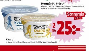 ICA Nära Lindahls Kvarg erbjuda