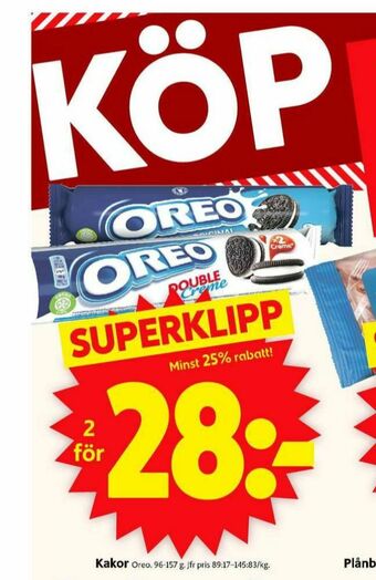ICA Supermarket Oreo Kaffekex erbjuda