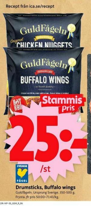 ICA Supermarket Guldfågeln Kycklingben erbjuda