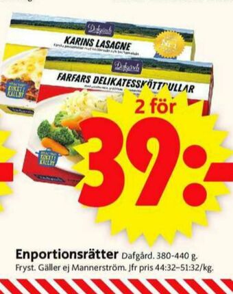 ICA Supermarket Dafgårds Färdigrätter erbjuda