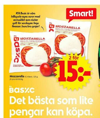 ICA Supermarket ICA Basic Mozzarella erbjuda