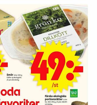 ICA Supermarket Grön Ko Färdigrätter erbjuda
