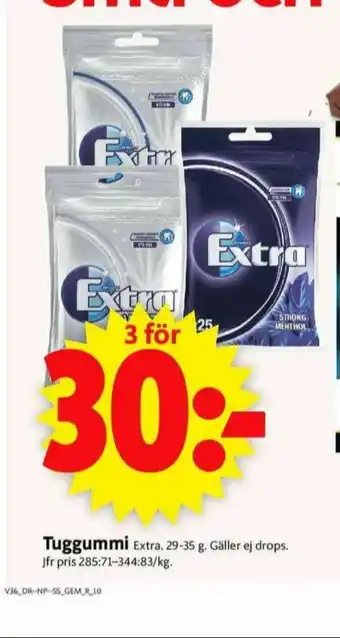 ICA Supermarket Extra Tuggummi erbjuda