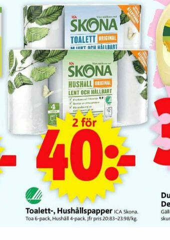 ICA Supermarket Skona Hushållspapper erbjuda