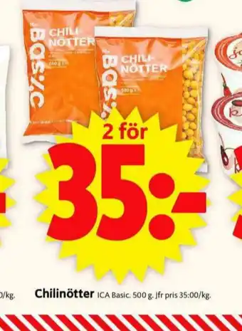 ICA Supermarket ICA Basic Jordnötter erbjuda