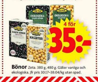 ICA Supermarket Zeta Bönor erbjuda