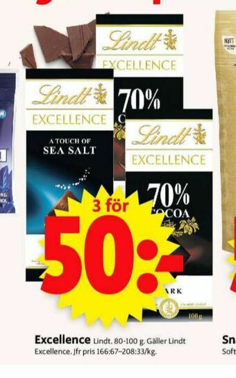 ICA Supermarket Lindt Excellence Chokladkaka erbjuda