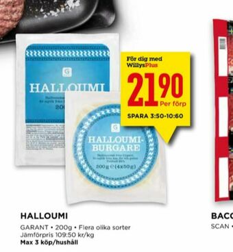 Willys Garant Halloumi erbjuda