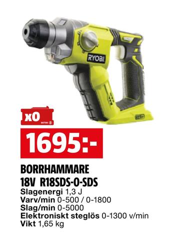 Bauhaus Borrhammare 18v r18sds-0-sds erbjuda
