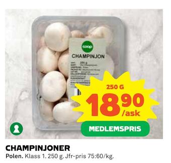 Coop Konsum Champinjoner erbjuda