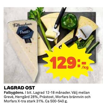 Coop Konsum Lagrad ost erbjuda