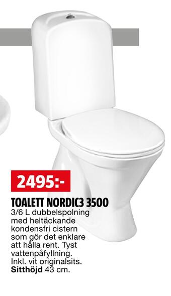Bauhaus Toalett nordic3 erbjuda