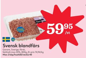 Hemköp Svensk blandfärs erbjuda
