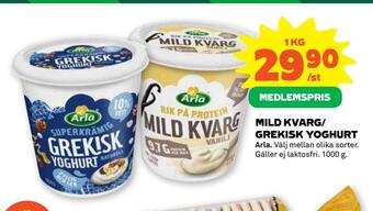 Coop Forum Mild kvarg/ grekisk yoghurt erbjuda