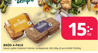 Tempo Bröd 4-pack erbjuda