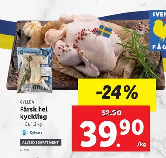 Lidl GYLLDA Färsk hel kyckling erbjuda