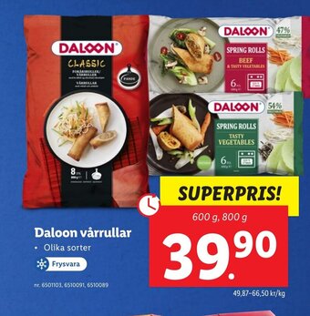 Lidl Daloon vårrullar erbjuda