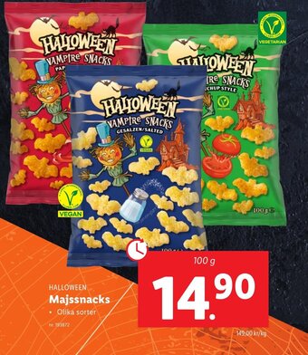 Lidl HALLOWEEN Majssnacks erbjuda