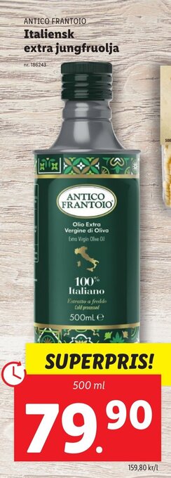 Lidl ANTICO FRANTOIO Italiensk extra jungfruolja erbjuda