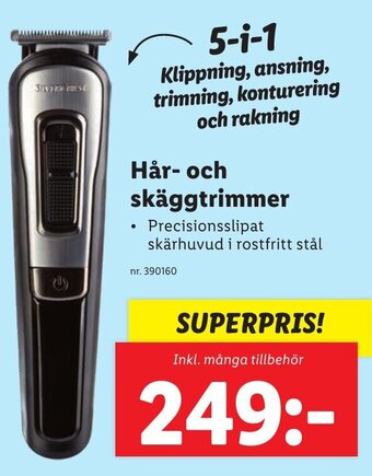 Lidl Hår- och skäggtrimmer erbjuda