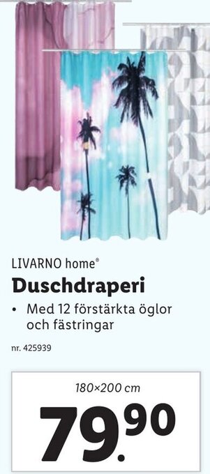 Lidl LIVARNO home Duschdraperi erbjuda