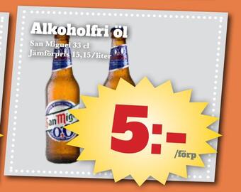 Bonum Matmarknad Alkoholfri öl erbjuda