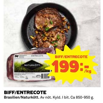 Coop Daglivs Biff/entrecote erbjuda
