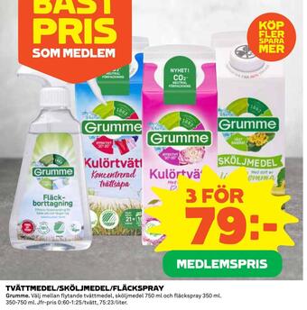 Coop Daglivs Tvättmedel/sköljmedel/fläckspray erbjuda