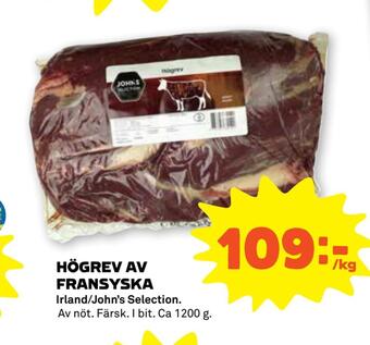 Stora Coop Högrev av fransyska erbjuda