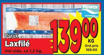 Supergrossen Laxfilé erbjuda