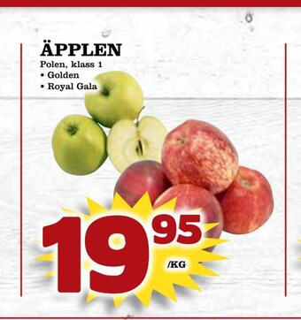 Supergrossen Äpplen erbjuda