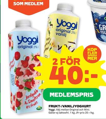 Stora Coop Frukt-/vaniljyoghurt erbjuda