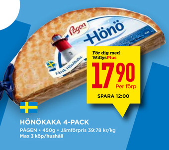 Willys Hönökaka 4-pack erbjuda