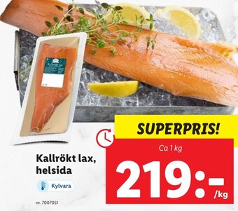 Lidl Kallrökt lax, helsida erbjuda