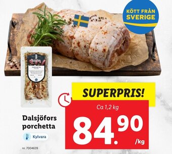 Lidl Dalsjöfors porchetta erbjuda