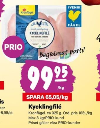 City Gross Kronfågel kycklingfilé erbjuda