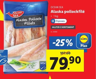 Lidl OCEAN SEA Alaska pollockfilé erbjuda