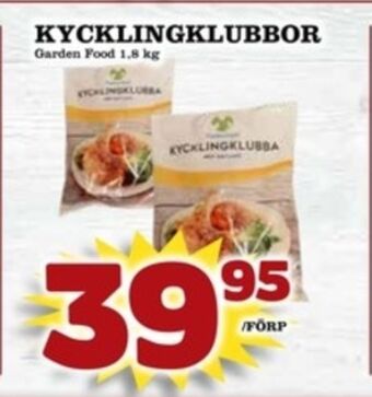 Matdax Garden food kycklingklubbor erbjuda