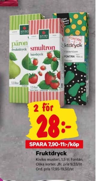 City Gross Kivik fruktdryck erbjuda