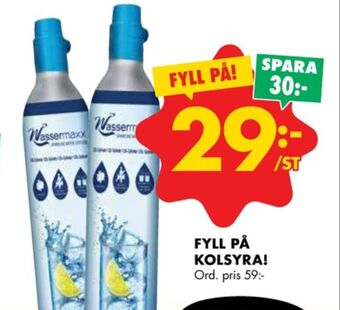 ÖoB Wassermaxx kolsyrepatron erbjuda
