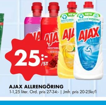 ÖoB Ajax rengöringsmedel erbjuda