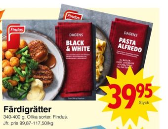 Matöppet Findus färdigrätter erbjuda
