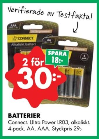 ÖoB Connect batterier erbjuda