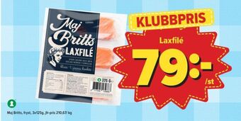 Östenssons Maj britts laxfilé erbjuda