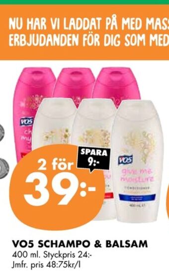 ÖoB Vo5 balsam erbjuda