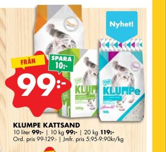ÖoB Klumpe kattsand erbjuda