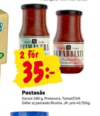 City Gross Garant pastasås erbjuda