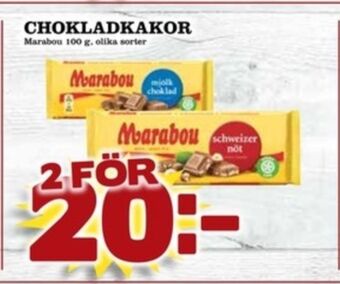 Matdax Marabou chokladkaka schweizernöt erbjuda