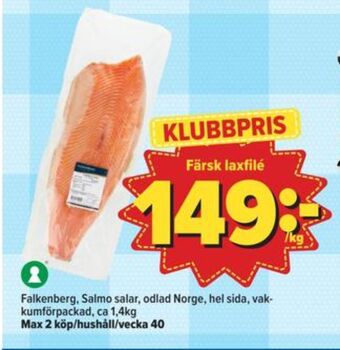 Östenssons Falkenberg seafood laxfilé erbjuda